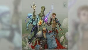 RPG Illustration Adventuring party character design and development using Photoshop