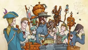RPG Illustration adventuring party concept development and illustration