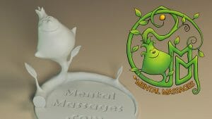 Mental Massages Character and logo design including 3D version for 3D printing