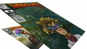 RPG Illustration Vanquish FATE superhero game comic covers featuring PC and NPC character designs